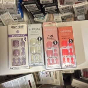 2 sets Kiss impress Color Toenails Press-On Pedicure,U CHOOSE,BUYMORESAVE